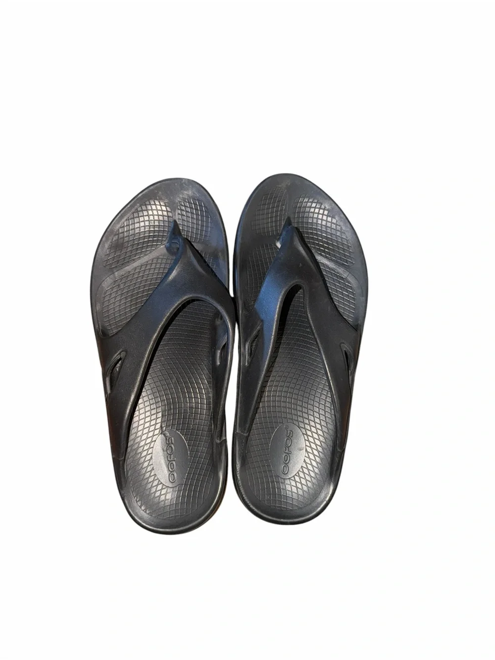 Oofos Men’s Black OOahh Sport Thong Sandals Size 11